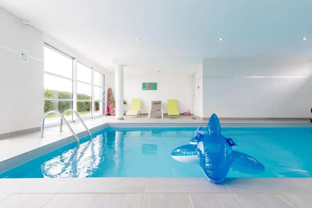 Villa Enora Bretagne Piscine Interieure Partagee Jacuzzi Privatif 100M Plage Sibiril 0*,