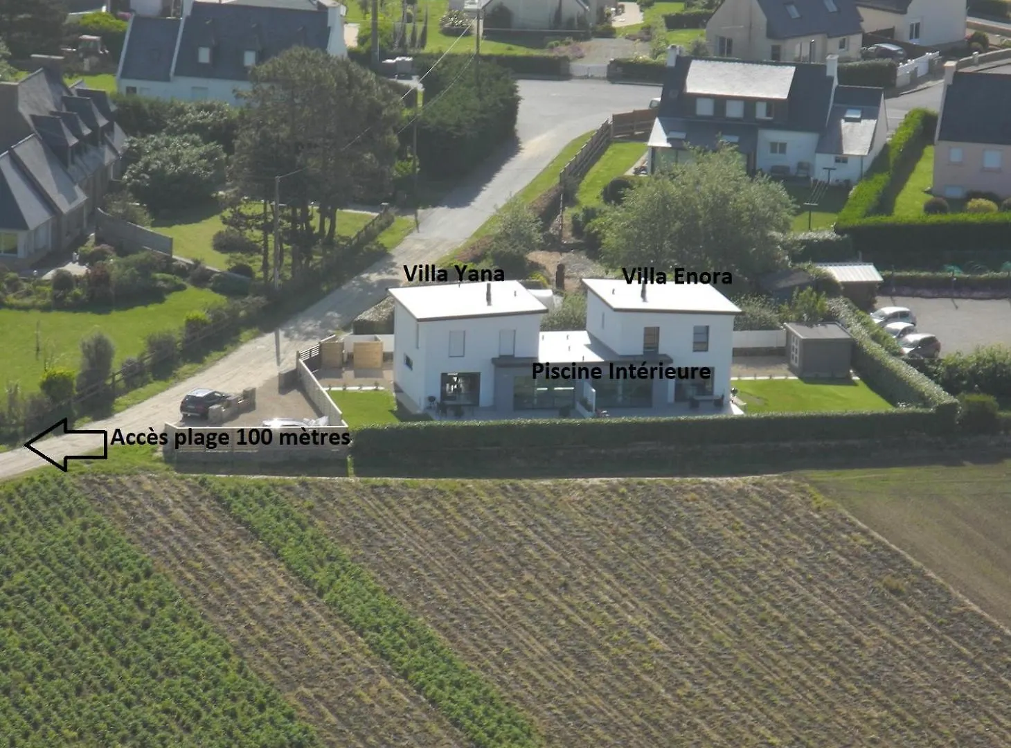 Villa Enora Bretagne Piscine Interieure Partagee Jacuzzi Privatif 100M Plage Sibiril Ferienhaus